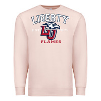 Pale Pink liberty university flames football lynchburg virginia sparky the eagle Premium Sweatshirt - PixelFlow