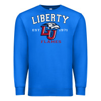 True Royal liberty university flames football lynchburg virginia sparky the eagle Premium Sweatshirt - PixelFlow