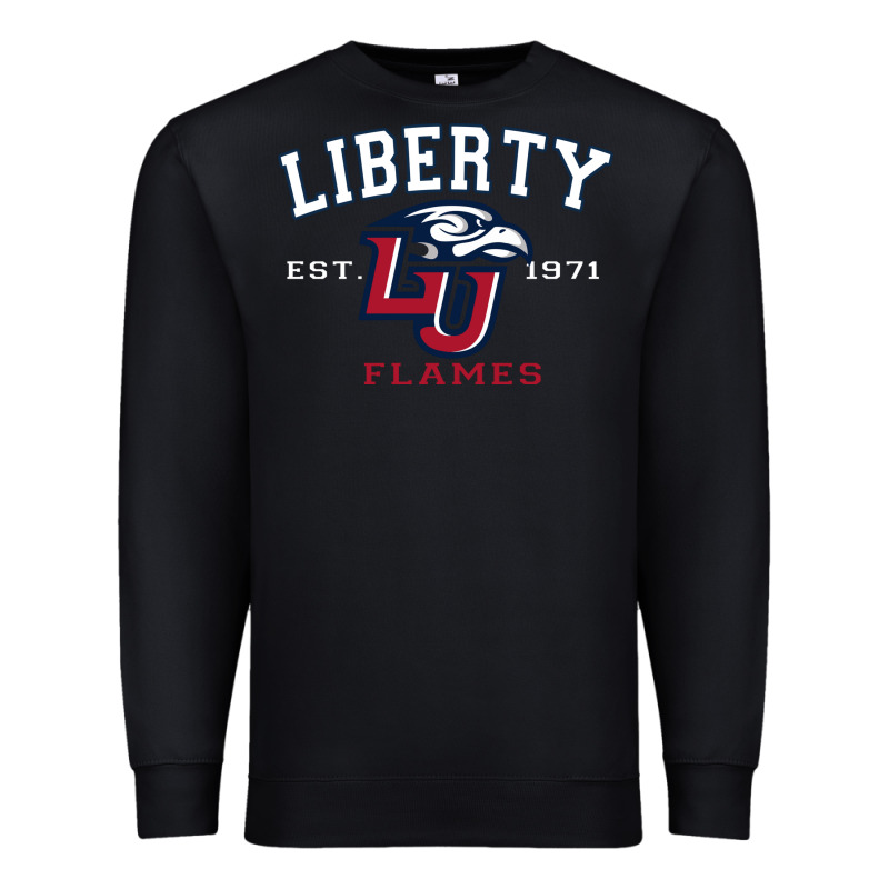 Liberty University Flames Football Lynchburg Virginia Sparky The Eagle Premium Sweatshirt by PixelFlow | Teevron