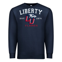 Navy liberty university flames football lynchburg virginia sparky the eagle Premium Sweatshirt - PixelFlow