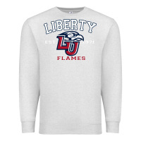 Oatmeal Heather liberty university flames football lynchburg virginia sparky the eagle Premium Sweatshirt - PixelFlow