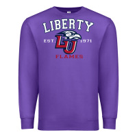 Purple liberty university flames football lynchburg virginia sparky the eagle Premium Sweatshirt - PixelFlow