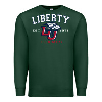 Sports Green liberty university flames football lynchburg virginia sparky the eagle Premium Sweatshirt - PixelFlow
