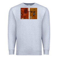 Heather Grey It’s Always Sunny Painting Premium Sweatshirt - PixelFlow