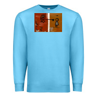 Ocean Blue It’s Always Sunny Painting Premium Sweatshirt - PixelFlow