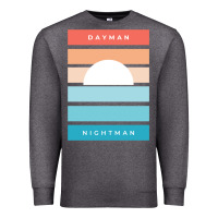 Charcoal Heather DAYMAN NIGHTMAN - It's Always Sunny Premium Sweatshirt - PixelFlow