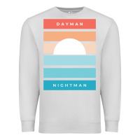 Dove Grey DAYMAN NIGHTMAN - It's Always Sunny Premium Sweatshirt - PixelFlow