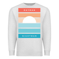 Oatmeal Heather DAYMAN NIGHTMAN - It's Always Sunny Premium Sweatshirt - PixelFlow