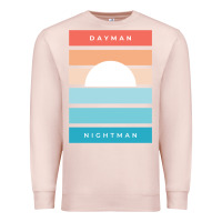Pale Pink DAYMAN NIGHTMAN - It's Always Sunny Premium Sweatshirt - PixelFlow
