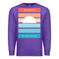 Purple DAYMAN NIGHTMAN - It's Always Sunny Premium Sweatshirt - PixelFlow