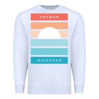 White DAYMAN NIGHTMAN - It's Always Sunny Premium Sweatshirt - PixelFlow