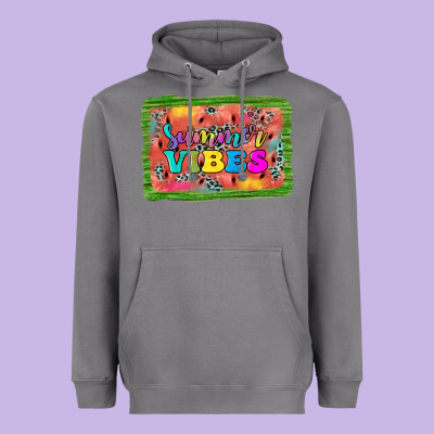 Summer Vibes Watermelon Heavyweight Hoodie Designed By Jahusdesignshop