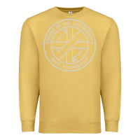 Antique Gold Crass   There Is No  Authority But Yourself Classic Premium Sweatshirt - PixelFlow