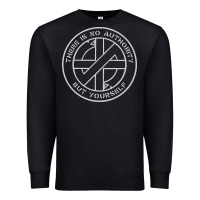 Black Crass   There Is No  Authority But Yourself Classic Premium Sweatshirt - PixelFlow