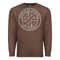 Chestnut Crass   There Is No  Authority But Yourself Classic Premium Sweatshirt - PixelFlow