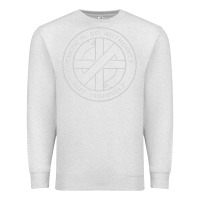 Oatmeal Heather Crass   There Is No  Authority But Yourself Classic Premium Sweatshirt - PixelFlow