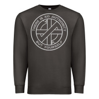 Smoke Crass   There Is No  Authority But Yourself Classic Premium Sweatshirt - PixelFlow
