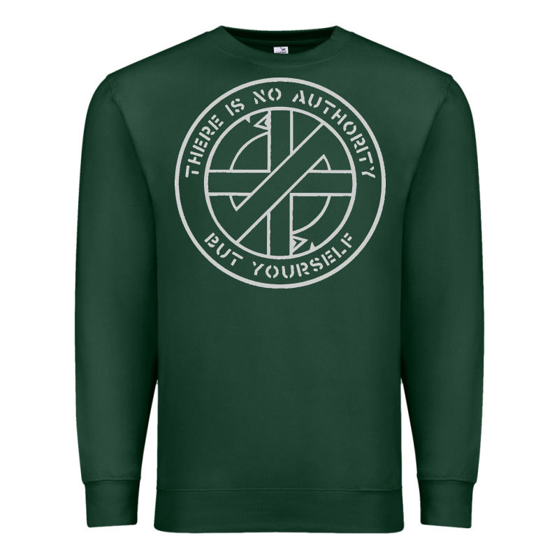 Crass   There Is No  Authority But Yourself Classic Premium Sweatshirt by PixelFlow | Teevron