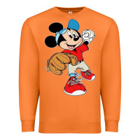 Carrot micky-playing-baseball-cartoon-illustration-- Premium Sweatshirt - PixelFlow