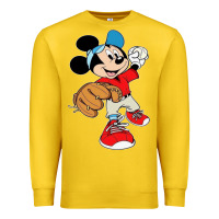 Lemon micky-playing-baseball-cartoon-illustration-- Premium Sweatshirt - PixelFlow
