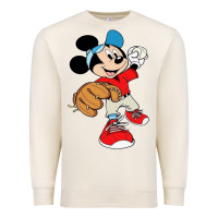 Sandshell micky-playing-baseball-cartoon-illustration-- Premium Sweatshirt - PixelFlow