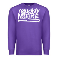 Purple naughty by nature Premium Sweatshirt - PixelFlow