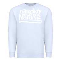White naughty by nature Premium Sweatshirt - PixelFlow