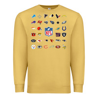 Antique Gold american football team collage    wall art Premium Sweatshirt - PixelFlow