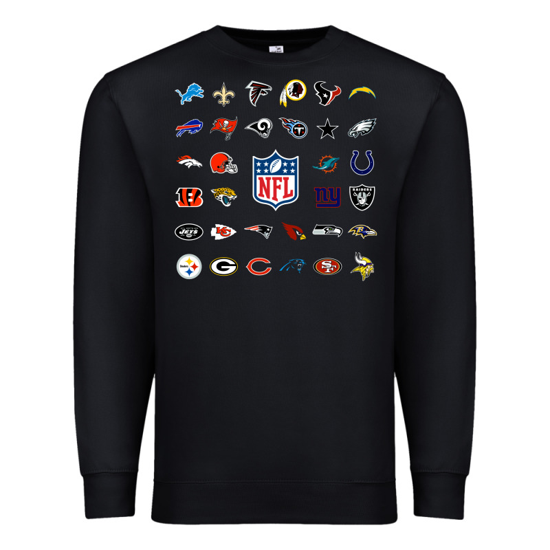 American Football Team Collage    Wall Art Premium Sweatshirt by PixelFlow | Teevron