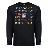 Black american football team collage    wall art Premium Sweatshirt - PixelFlow
