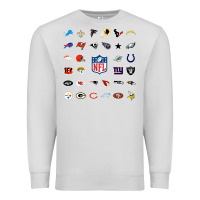 Dove Grey american football team collage    wall art Premium Sweatshirt - PixelFlow
