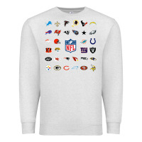 Oatmeal Heather american football team collage    wall art Premium Sweatshirt - PixelFlow