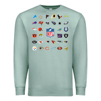 Seafoam american football team collage    wall art Premium Sweatshirt - PixelFlow