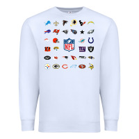 White american football team collage    wall art Premium Sweatshirt - PixelFlow