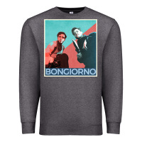 Charcoal Heather Inglorious Basterds - Bongiorno poster GIFT Premium Sweatshirt - PixelFlow