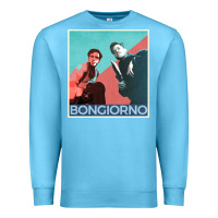 Ocean Blue Inglorious Basterds - Bongiorno poster GIFT Premium Sweatshirt - PixelFlow
