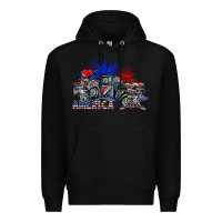 Black america Premium Hoodie - SublimationCraftShop