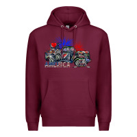 Burgundy america Premium Hoodie - SublimationCraftShop
