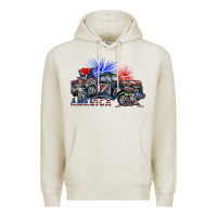 Oatmeal Heather america Premium Hoodie - SublimationCraftShop