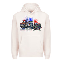 Pale Pink america Premium Hoodie - SublimationCraftShop