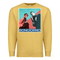 Antique Gold Inglorious Basterds - Bongiorno poster GIFT Premium Sweatshirt - PixelFlow