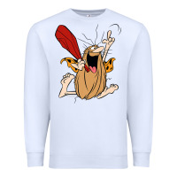 White captain caveman captain caveman unga bunga premium t shirt Premium Sweatshirt - PixelFlow