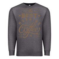 Charcoal Heather The Best Morning Coffee Premium Sweatshirt - PixelFlow