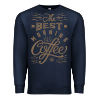 Navy The Best Morning Coffee Premium Sweatshirt - PixelFlow