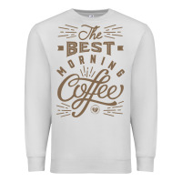 Dove Grey The Best Morning Coffee Premium Sweatshirt - PixelFlow