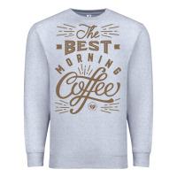 Heather Grey The Best Morning Coffee Premium Sweatshirt - PixelFlow