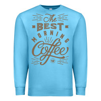 Ocean Blue The Best Morning Coffee Premium Sweatshirt - PixelFlow