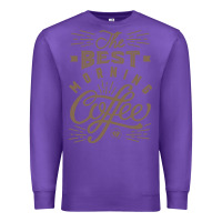 Purple The Best Morning Coffee Premium Sweatshirt - PixelFlow