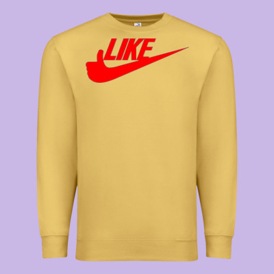 Like Premium Sweatshirt Designed By Pixelflow