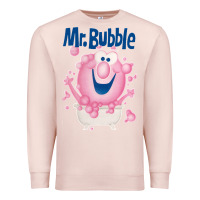 Pale Pink Mr bubble makes bath time fun Premium Sweatshirt - PixelFlow